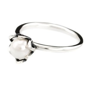 Linda's Jewelry Stříbrný prsten Květ perly  IPR004 Velikost: 54