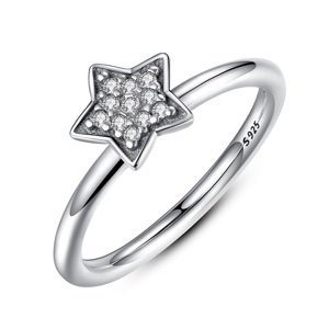 Linda's Jewelry Stříbrný prsten Shiny Star  IPR008 Velikost: 54