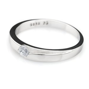 Linda's Jewelry Stříbrný prsten Shiny zirkon Shape  IPR028 Velikost: 60