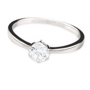Linda's Jewelry Stříbrný prsten Shiny zirkon Crown  IPR030 Velikost: 54
