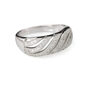Linda's Jewelry Stříbrný prsten Elegance Vlnka  IPR031 Velikost: 52