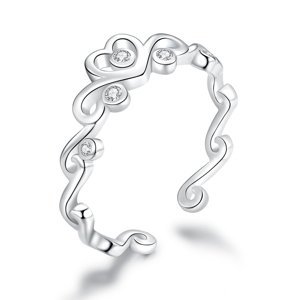 Linda's Jewelry Nastavitelný stříbrný prsten Láska Nebeská Ag 925/1000 iPR068 Velikost: Univerzální