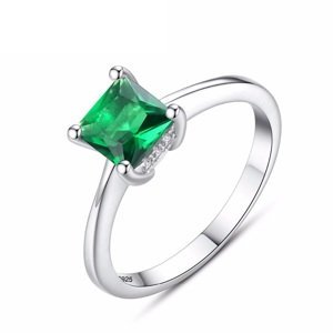 Linda's Jewelry Stříbrný prsten Zelený Esmara Ag 925/1000 IPR100 Velikost: 52