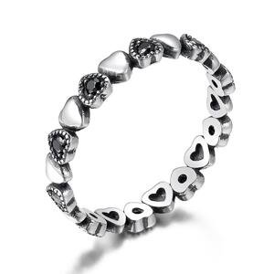 Linda's Jewelry Stříbrný prsten Love Black Ag 925/1000 IPR114 Velikost: 56