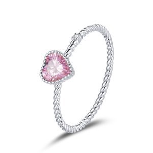 Linda's Jewelry Stříbrný prsten Pink Love Ag 925/1000 IPR115 Velikost: 54