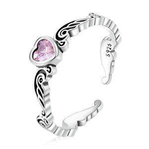 Linda's Jewelry Nastavitelný stříbrný prsten Angel Love Ag 925/1000 IPR120 Velikost: Univerzální