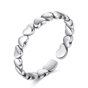 Linda's Jewelry Stříbrný prsten Classic Hearts Ag 925/1000 IPR127-UNI Velikost: Univerzální