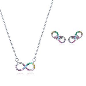 Linda's Jewelry Zvýhodněná sada šperků Infinite Rainbow Ag 925/1000 IS046