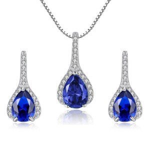 Linda's Jewelry Zvýhodněná sada šperků Ryzí Modrá Ag 925/1000 IS081