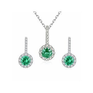 Linda's Jewelry Zvýhodněná sada šperků Zelený Kvítek Ag 925/1000 IS085