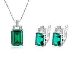 +Dárková krabička zdarma Zvýhodněná sada šperků Emerald Green Ag 925/1000 IS097
