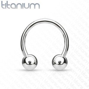 Titanový piercing podkova s kuličkami - Rozměr: 1,6 mm x 11 mm x 4 mm