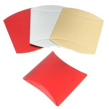 Dárková krabička z papíru, lesklý povrch, různé barevné odstíny - Barva: Zlatá