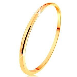 Tenký prsten ve žlutém 14K zlatě, hladký a mírně vypouklý povrch - Velikost: 57