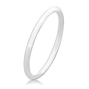 Tenký prsten ze stříbra 925, lesklý povrch bez vzoru - Velikost: 56