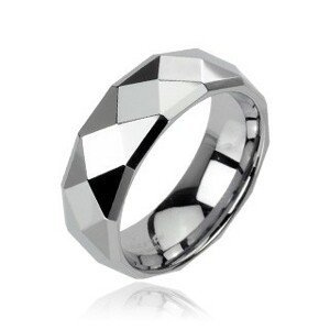 Wolframový prsten s motivem disco - Velikost: 69