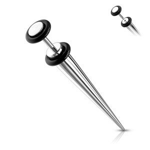 Fake expander z oceli s gumičkami - Tloušťka piercingu: 1,2 mm