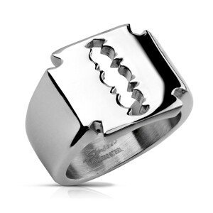 Prsten z chirurgické oceli - žiletka - Velikost: 59