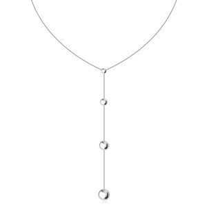 Stříbrný 925 náhrdelník - řetízek s hadím motivem, kuličky různých velikostí
