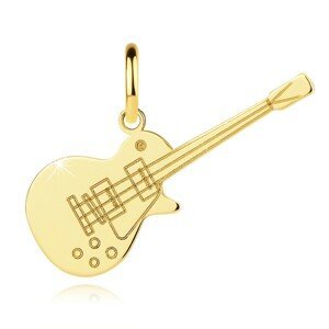 Přívěsek ze zlata 585 - elektrická kytara s detailním gravírováním