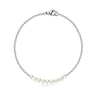 Stříbrný náramek 925 - řada bílých sladkovodních perel