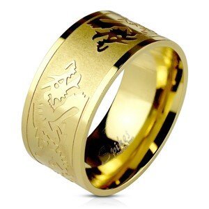 Prsten z nerezavějící oceli se symbolem draka - Velikost: 61