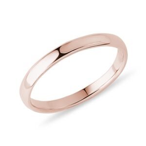 Klasický snubní prsten z růžového zlata KLENOTA