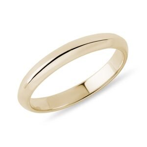 Pánský prsten ze žlutého zlata se zakřiveným profilem KLENOTA