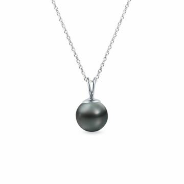 Stříbrný náhrdelník s jednou tahitskou perlou KLENOTA