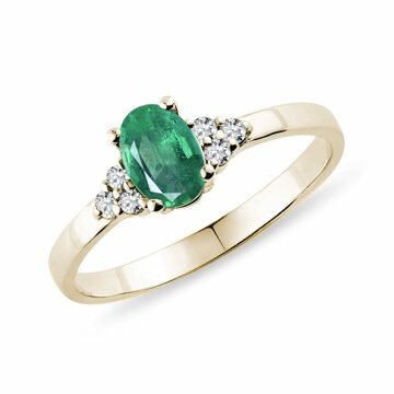 Zlatý prsten se smaragdem KLENOTA