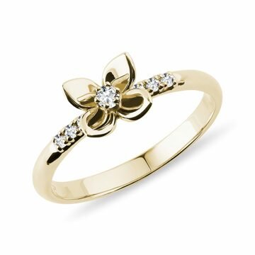 Zlatý diamantový prsten KLENOTA