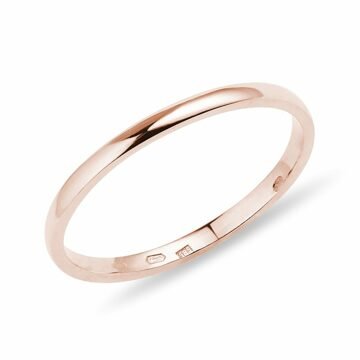 Jemný prsten z růžového zlata KLENOTA