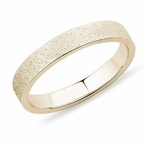 Pánský snubní prsten ze žlutého zlata KLENOTA