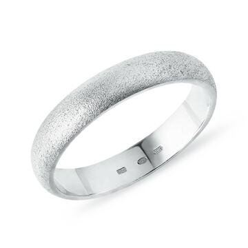Pánský prsten z bílého zlata diamond mat KLENOTA