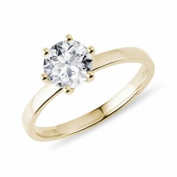 Zásnubní prsten s diamantem ve zlatě KLENOTA