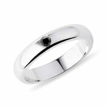 Pánský prsten s černým diamantem KLENOTA