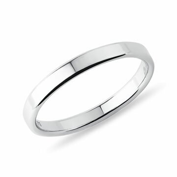 Pánský snubní prsten z bílého 14k zlata KLENOTA