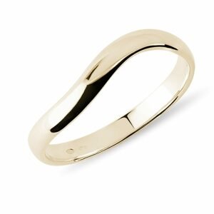 Pánský prsten wave ze žlutého zlata KLENOTA