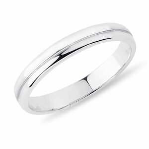 Snubní prsten pro muže z bílého zlata KLENOTA