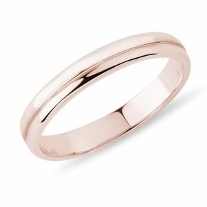 Snubní prsten pro muže z růžového zlata KLENOTA