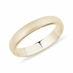 Matný prsten ze žlutého zlata pro muže KLENOTA