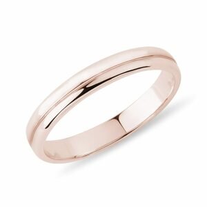 Snubní prsten pro ženy z růžového 14k zlata KLENOTA