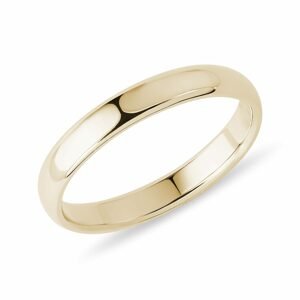 Klasický snubní prsten ze žlutého zlata KLENOTA