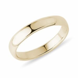 Klasický snubní prsten ze žlutého 14k zlata KLENOTA