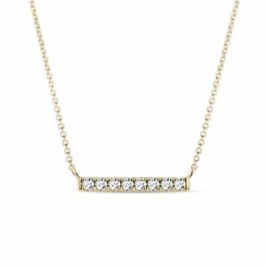 Zlatý náhrdelník s diamantovou tyčinkou KLENOTA