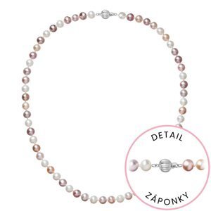 Perlový náhrdelník z říčních perel se zapínáním z bílého 14 karátového zlata 822004.3/9272B multi,Perlový náhrdelník z říčních perel se zapínáním z bí