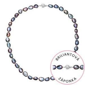 Perlový náhrdelník z říčních perel se zapínáním z bílého 14 karátového zlata 822027.3/9266B peacock,Perlový náhrdelník z říčních perel se zapínáním z