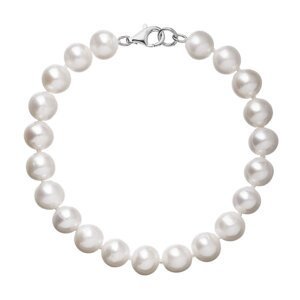 Perlový náramek z říčních perel se zapínáním z bílého 14 karátového zlata 823003.1/9260B bílý,Perlový náramek z říčních perel se zapínáním z bílého 14
