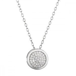 Stříbrný náhrdelník kulatý se zirkony 12061.1,Stříbrný náhrdelník kulatý se zirkony 12061.1