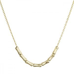 Pozlacený stříbrný náhrdelník s obdelníčky 62011,Pozlacený stříbrný náhrdelník s obdelníčky 62011
